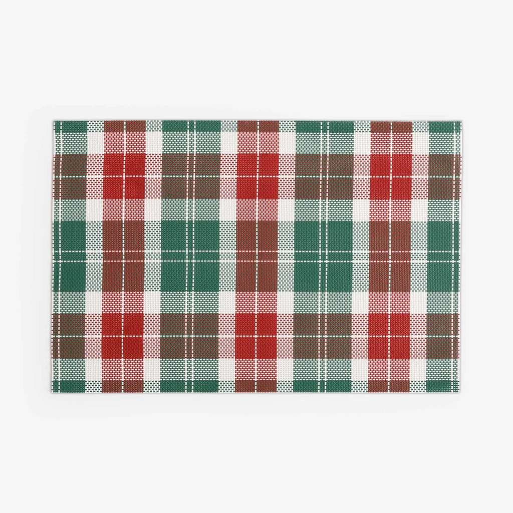 Vánoční prostírání s kostkovaným vzorem, 30x45 cm