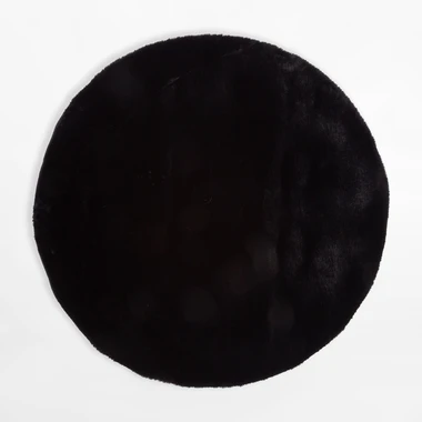Černý kulatý koberec RABBIT 120 cm