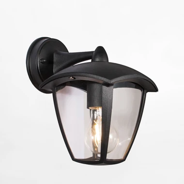 Černé venkovní nástěnné svítidlo LANTERN ip44
