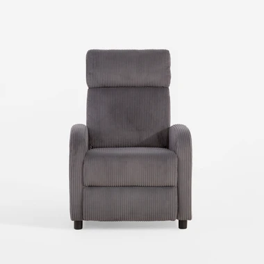 Křeslo s funkcí relax tmavě šedé BUMIO