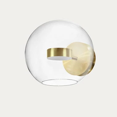Nástěnné LED svítidlo kulovité stínidlo ENCELADUS zlaté