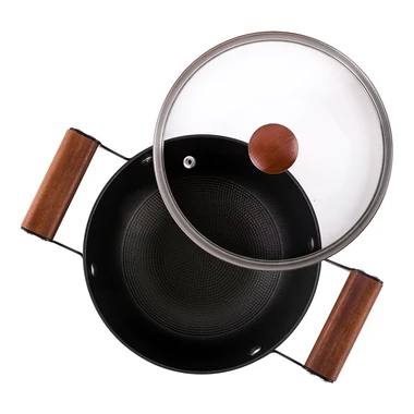 Černý nízký litinový hrnec FERRO 3,5 l