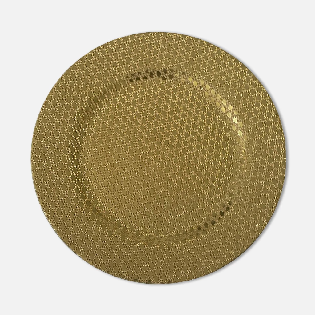 Ozdobný talíř zlatý 33 cm