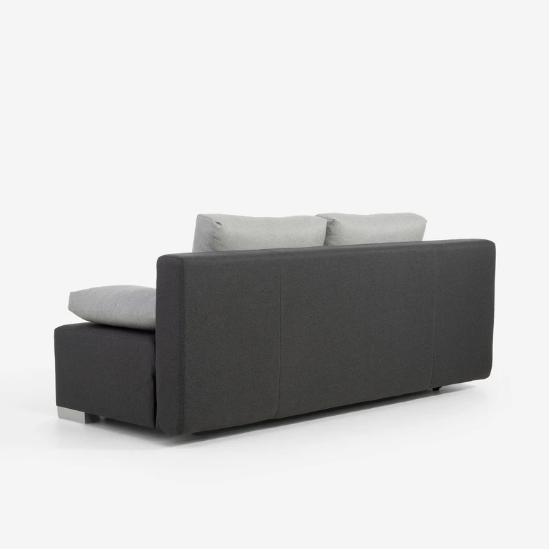 Třímístná rozkládací pohovka BORGO černo-šedá