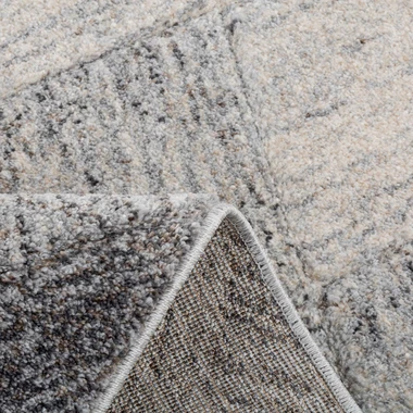 Šedo-krémový geometrický koberec KERY 120x170 cm