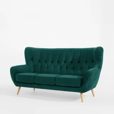 Tmavě zelená třímístná pohovka KELSO