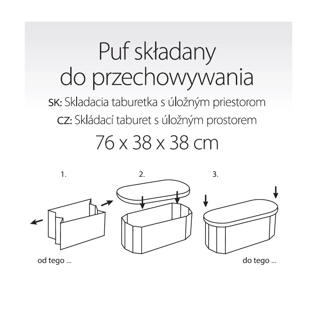 Instrukcja montażu składanej pufy