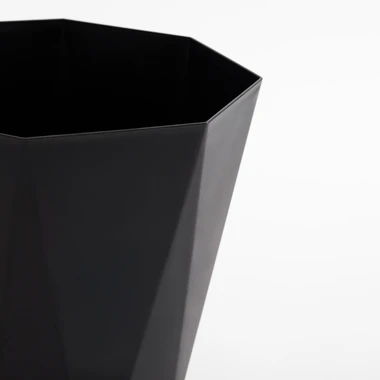 Černý odpadkový koš 24 cm