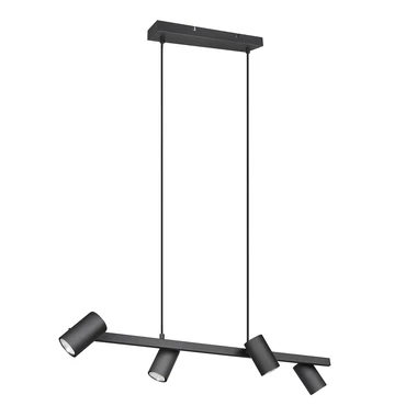 Závěsné svítidlo se 4 reflektory černé MARLEY