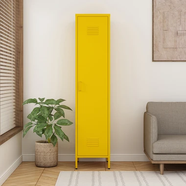 Žlutá 1-dveřová skříň SOLANS