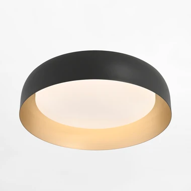 Černo-zlaté stropní LED svítidlo s dálkovým ovládáním OSKO 40 cm