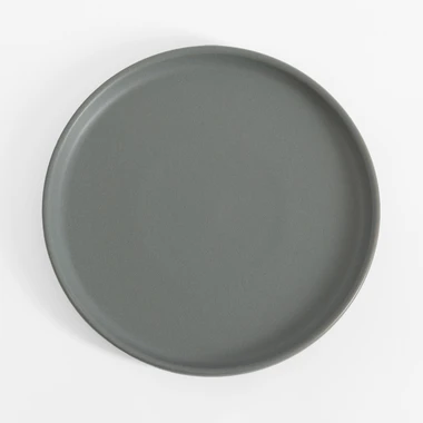 Šedý dezertní talíř MATTE 20 cm