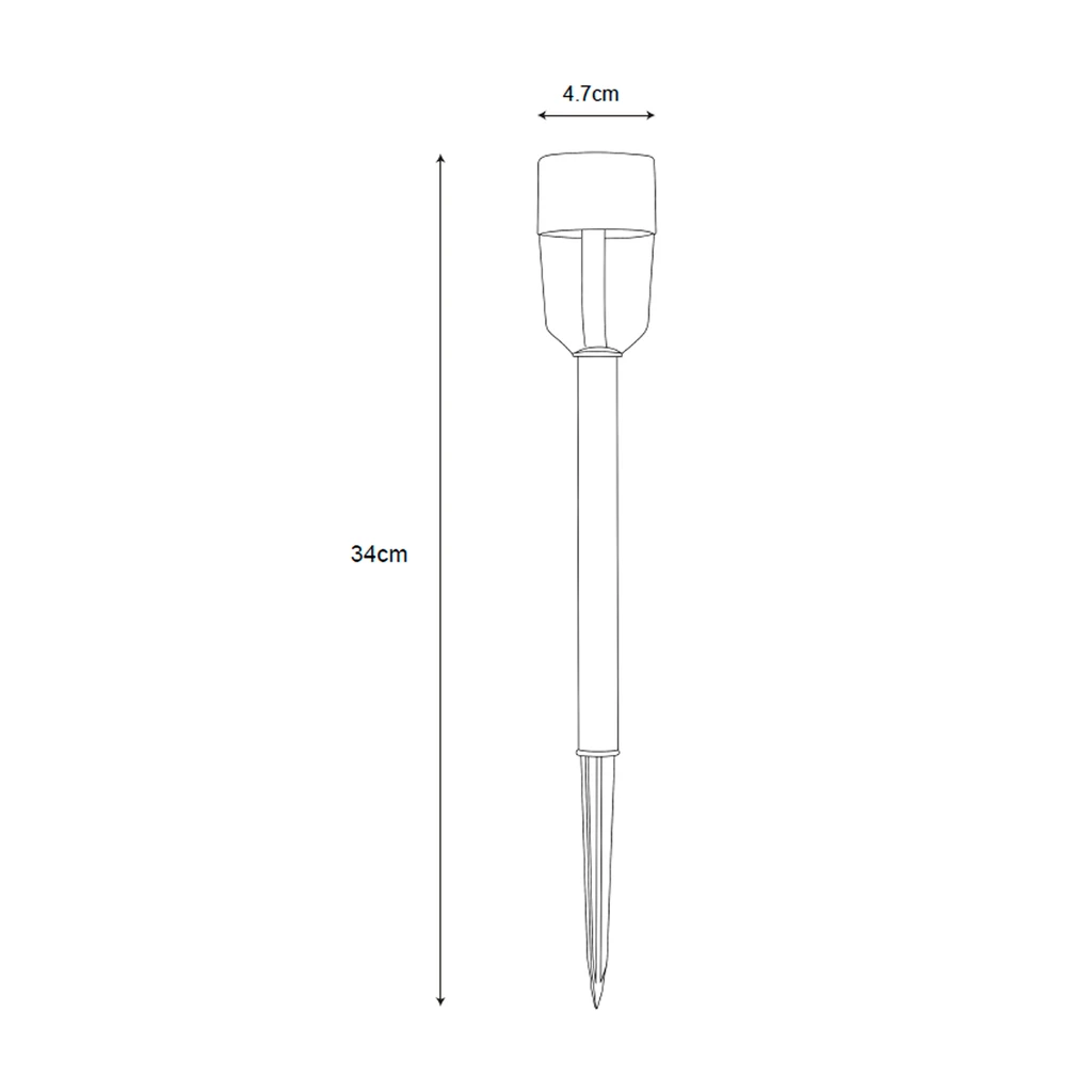 Lampa outdoorowa solarna IP44 srebrna - wymiary.