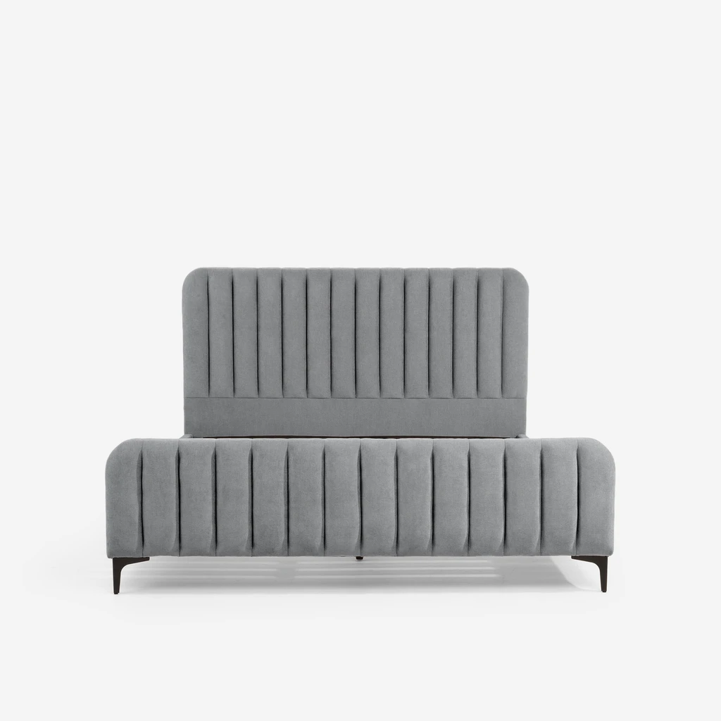 Šedá postel KELLY 160x200cm