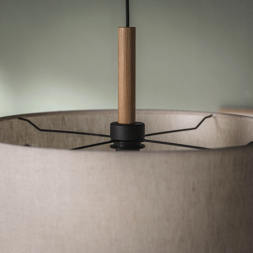 Šedé závěsné svítidlo DEVA NATURE I