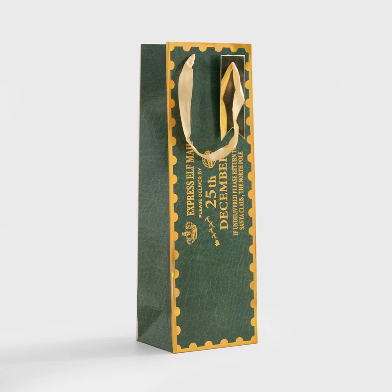 Dárková taška na láhev Vánoční expres MIX