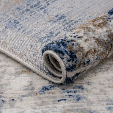 Modrý retro koberec KAREN 80x140 cm