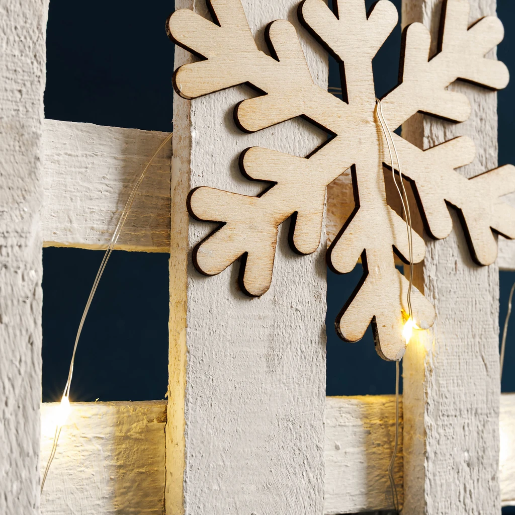 LED vánoční dekorace plot