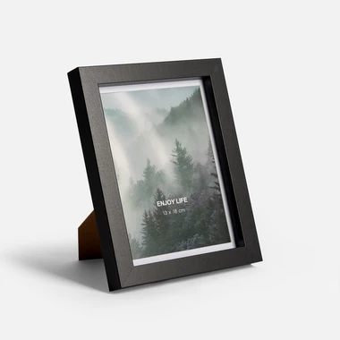 Černý fotorámeček s paspartou 15x20