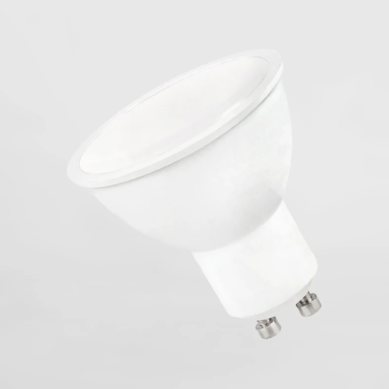 Żarówka SPECTRUM LED GU10 o ciepłej barwie i mocy 10W.