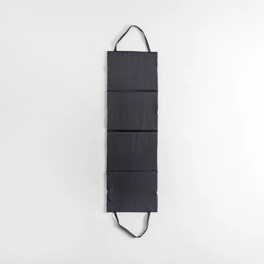 Plážová podložka s listy 50x160 cm, černá