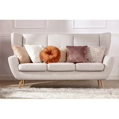 Béžový velurový povlak na polštář BELLO 45x60 cm