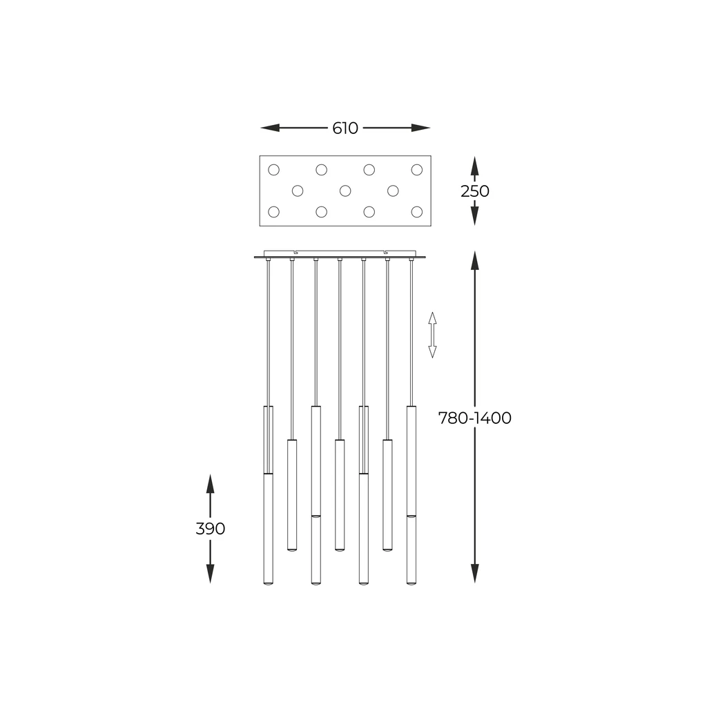 Závěsné LED svítidlo LOYA P0461-11A-B5SC