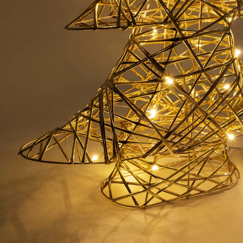 LED dekorace stromeček šampaňské zlato 40 cm