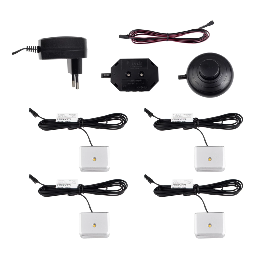 Osvětlení 4-bodové DOJO LED 3D s vypínačem, teplá barva