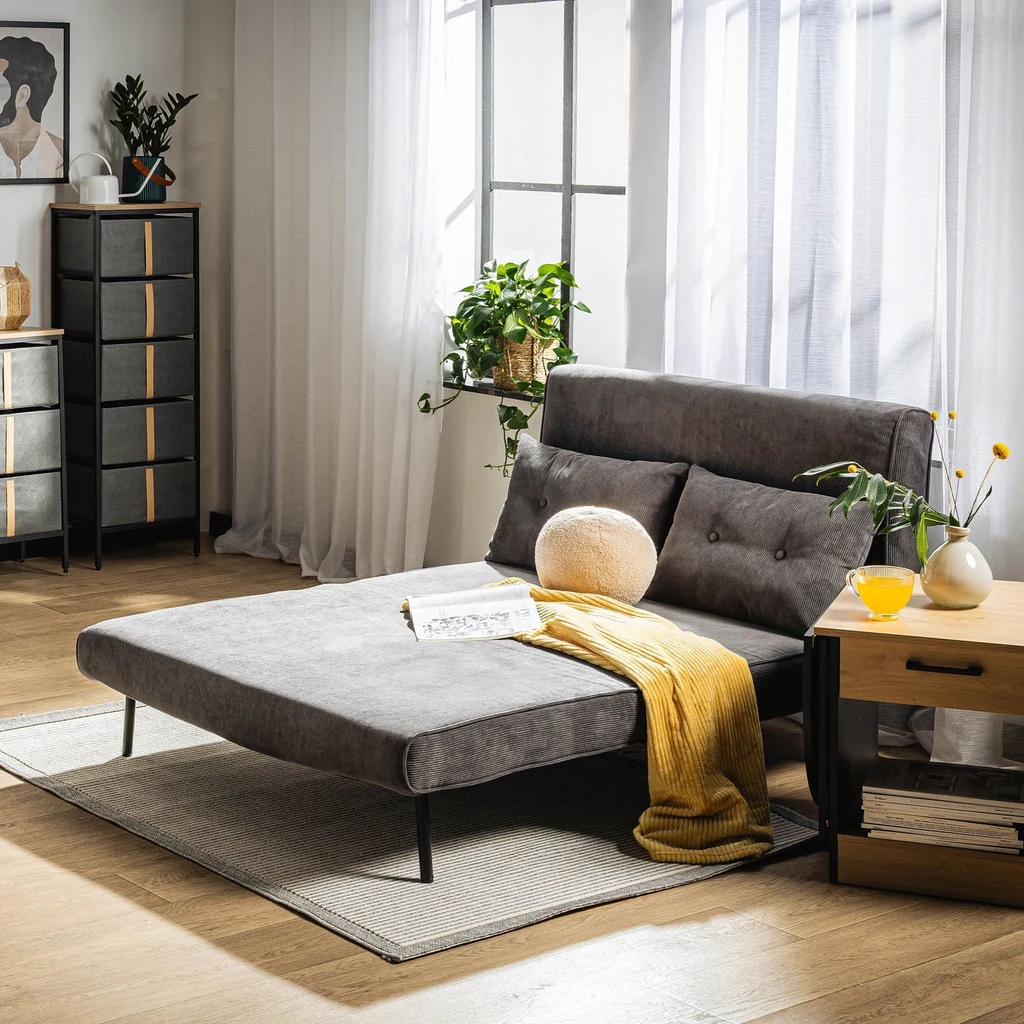 Tmavě šedá dvoumístná pohovka LAVILLA