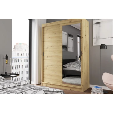 Zrcadlová šatní skříň s posuvnými dveřmi MONTREAL 150 cm