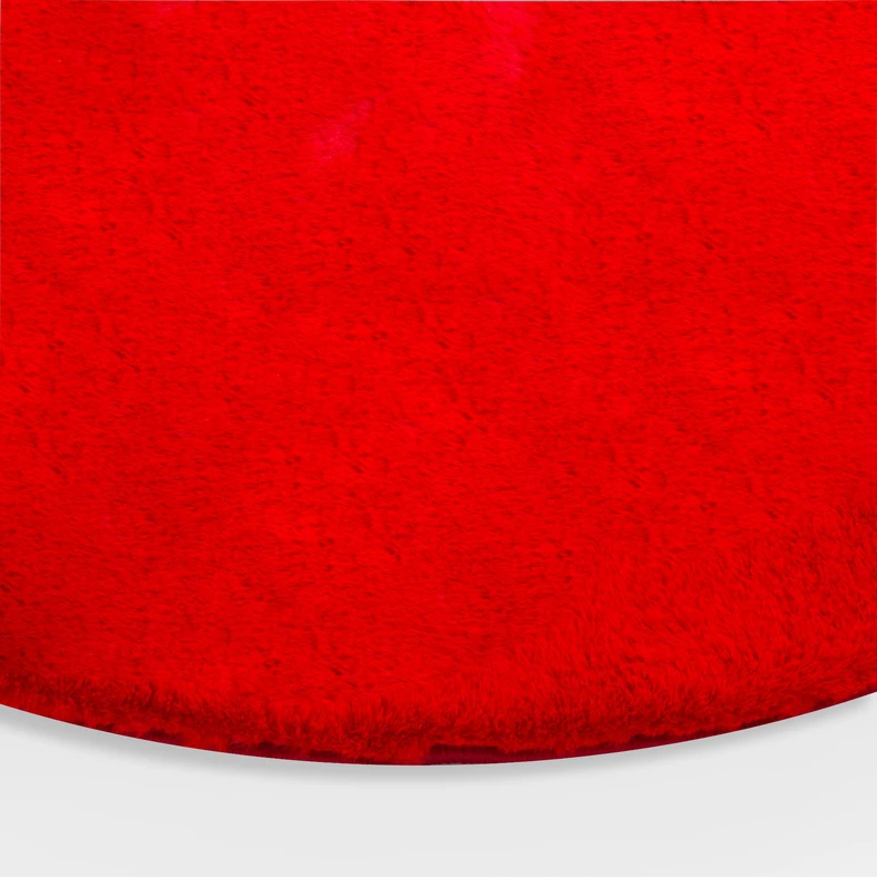 Kulatý červený koberec RABBII 100 cm