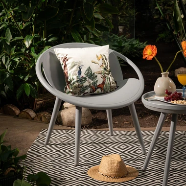 Zahradní židle HETTIMA světle šedá