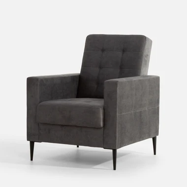 Šedé čalouněné křeslo MARON