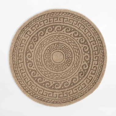 Venkovní koberec COMILLA, ornament, béžovo-černý, 120 cm