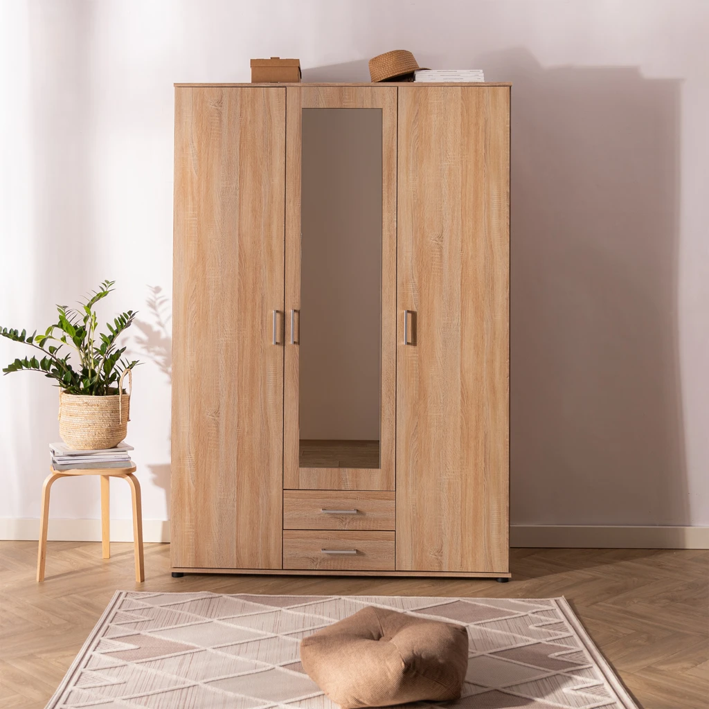 Béžový geometrický koberec MADERA 80x150 cm