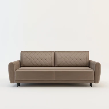 Béžová velurová pohovka ROMA