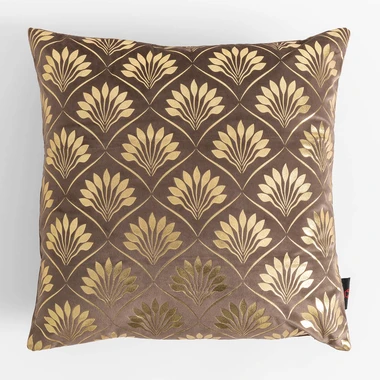 Hnědý dekorační povlak na polštář DEKAR 45x45 cm