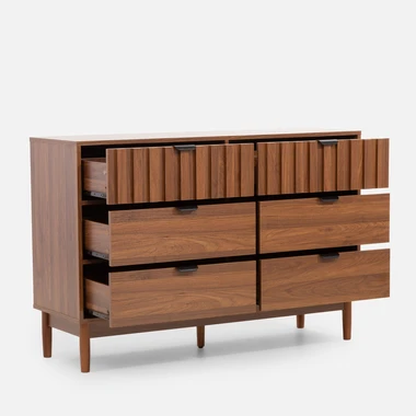 Komoda s drážkovanými zásuvkami TURRO