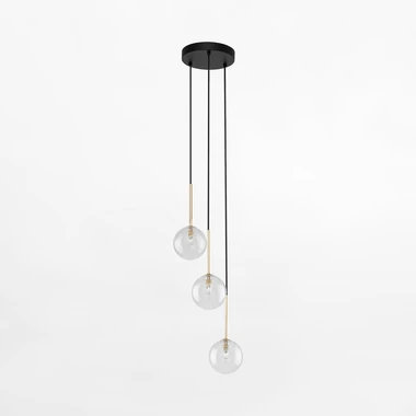 Černo-zlaté závěsné svítidlo koule NILOS 3