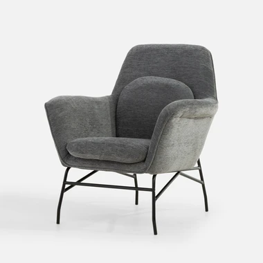 Šedé čalouněné křeslo MARENNO