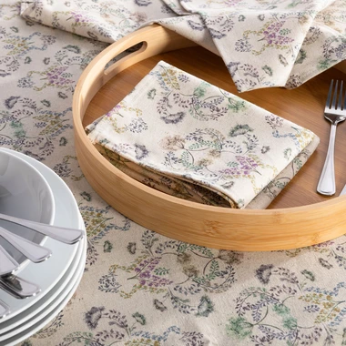 Sada 4 ubrousků vzor květiny GRACE 30x40 cm