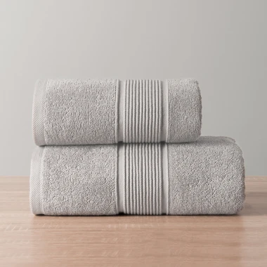 Šedý bavlněný ručník NAOMI 50x90 cm