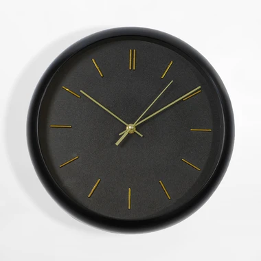 Černé nástěnné hodiny 30,5 cm