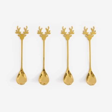 Sada lžiček s ozdobným koncem RUDOLF 4 ks