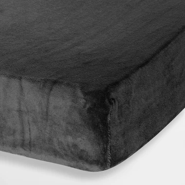Černé fleecové prostěradlo FLANO 140x200 cm