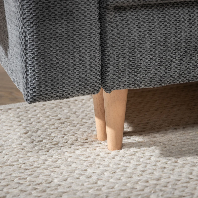 Šedá rozkládací pohovka AURA