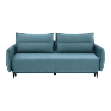 Světle modrá velurová pohovka KIOTO