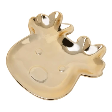 Vánoční podnos SOB zlatý 13 cm