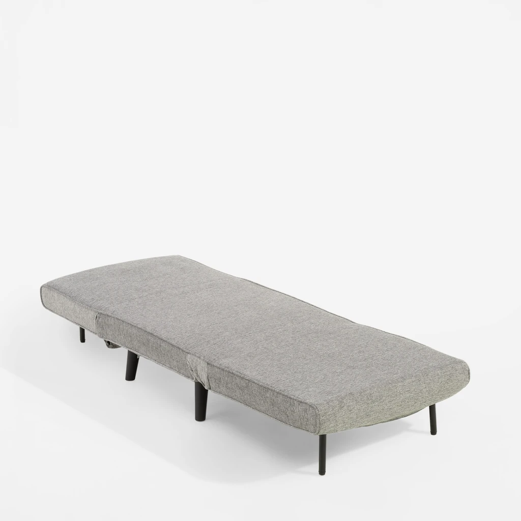 Rozkládací čalouněné křeslo šedé LAVILLA